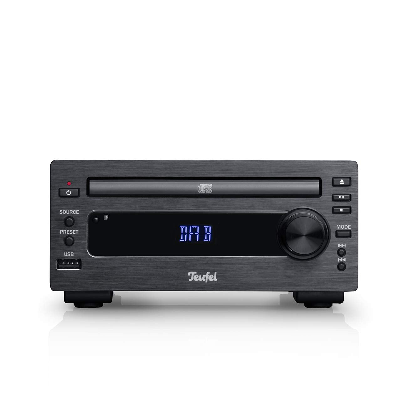 Teufel Kombo 11 DAB+ HiFi-Anlage mit Stereo-Lautsprechern, Schwarz