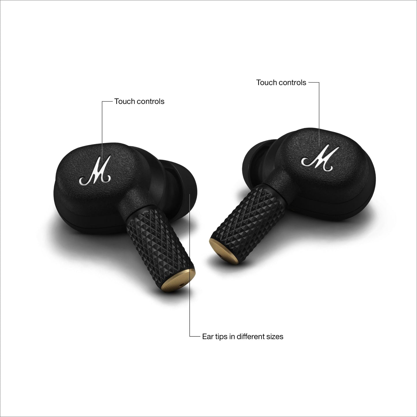 Marshall Motif II ANC True Wireless Bluetooth-Kopfhörer mit aktiver Geräuschunterdrückung, Schwarz