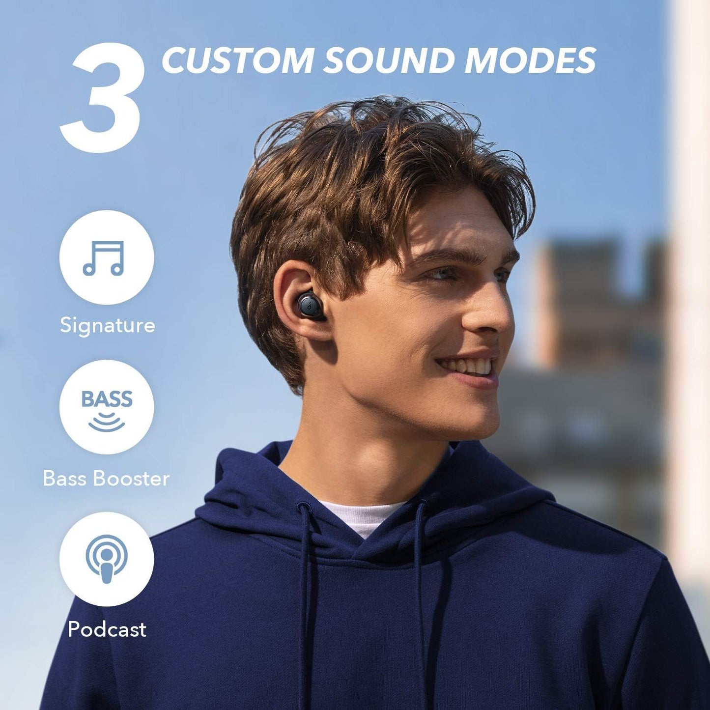 Soundcore A1 Sport Bluetooth In-Ear-Kopfhörer, IPX7 Wasserdicht, Schwarz
